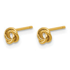 14K Gold Filled 5mm Love Knot Post Earrings - view 2