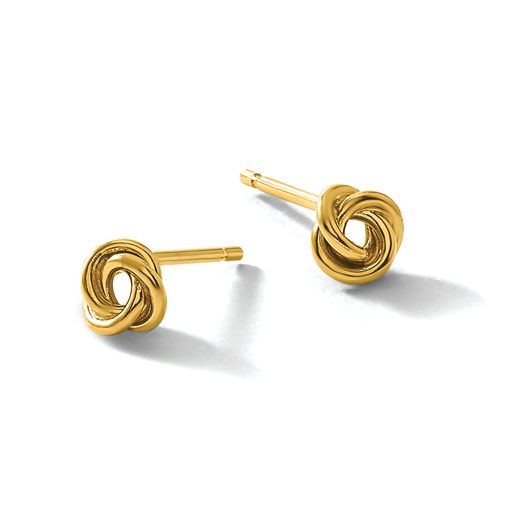 14K Gold Filled 5mm Love Knot Post Earrings - view 4