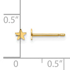 14K Gold Filled 3.3mm Star Post Earrings - view 3