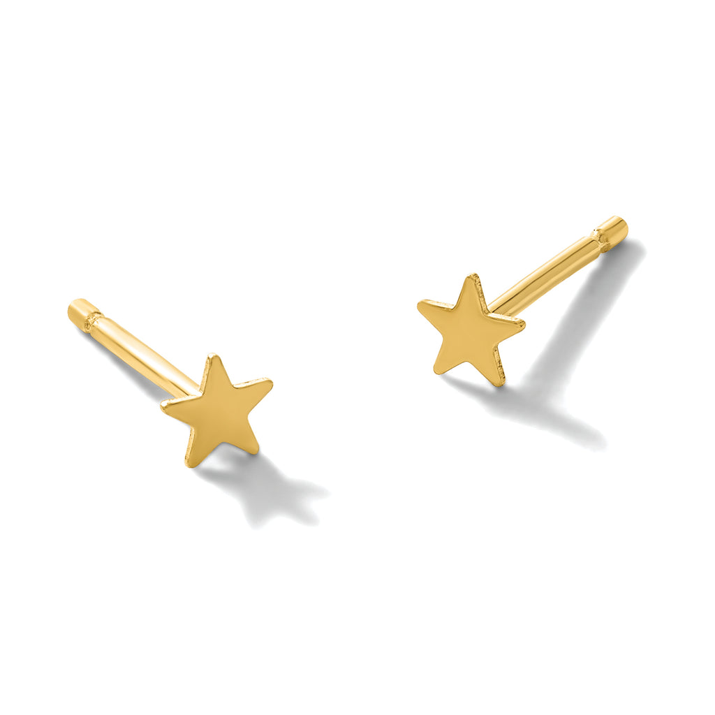 14K Gold Filled 3.3mm Star Post Earrings - view 4