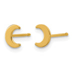 14K Gold Filled 5.1 x 6.3mm Moon Post Earrings - view 2