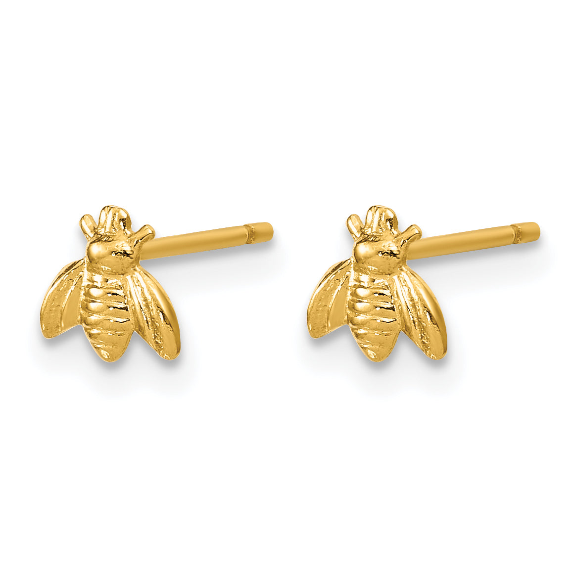 14K Gold Filled 5.5 x 6.3mm Bee Post Earrings Secondary image