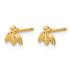 14K Gold Filled 5.5 x 6.3mm Bee Post Earrings - view 2