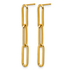 14K Gold Filled Paperclip Link Post Dangle Earrings - view 2