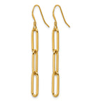 14K Gold Filled Paperclip Link Shepherd Hook Dangle Earrings - view 2