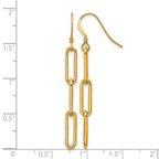 14K Gold Filled Paperclip Link Shepherd Hook Dangle Earrings - view 3