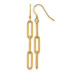 14K Gold Filled Paperclip Link Shepherd Hook Dangle Earrings by Sophia Jewelers