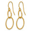 14K Gold Filled Sparkle Interlocking Circles Dangle Earrings - view 2