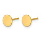 14K Gold Filled 6mm Circle Post Earrings - view 2