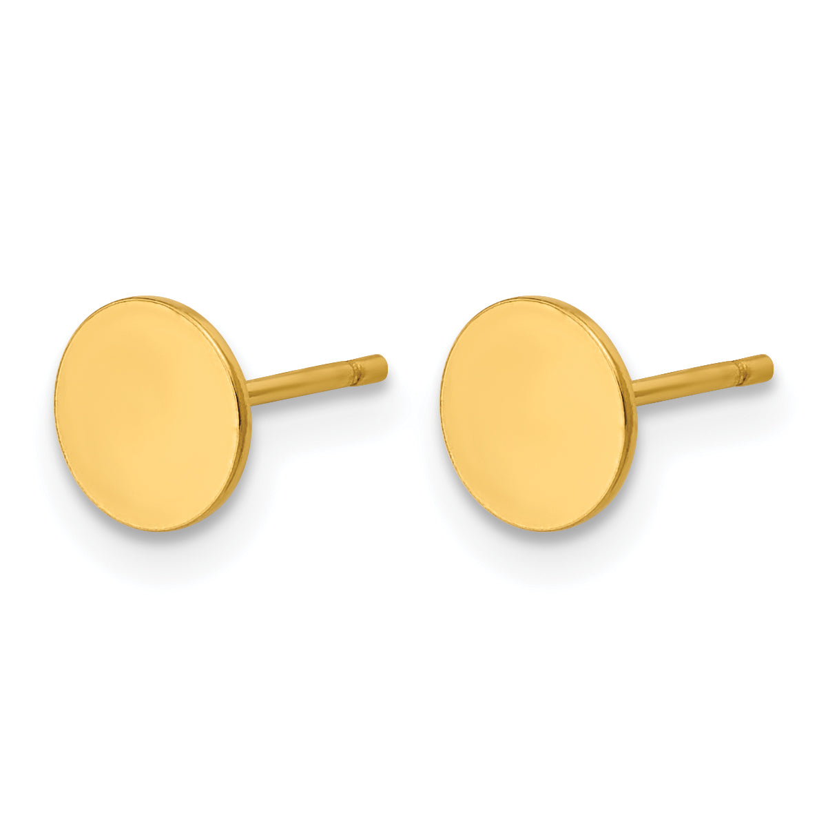 14K Gold Filled 6mm Circle Post Earrings - view 2