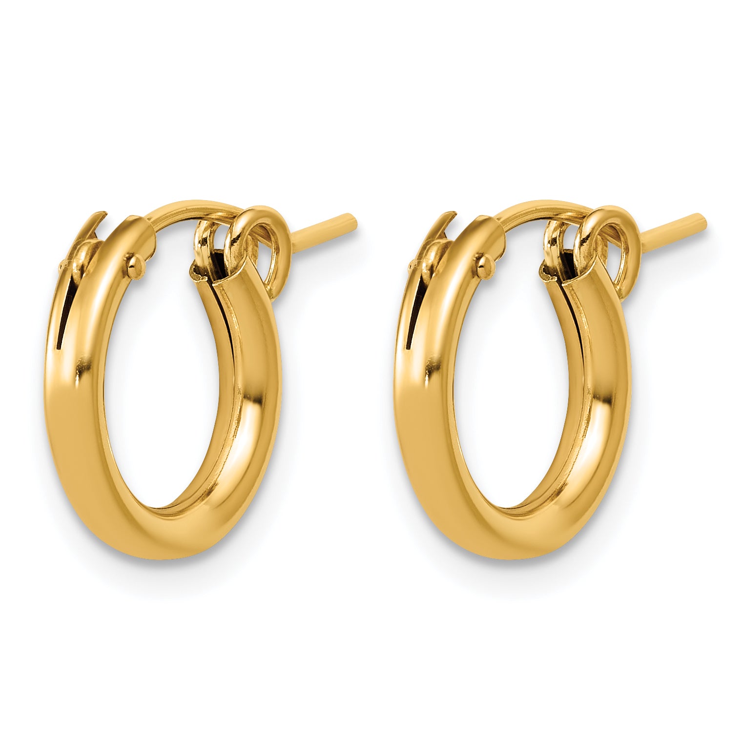 14K Gold Filled 2.30 x 13mm Eurowire Hoop Earrings - view 2