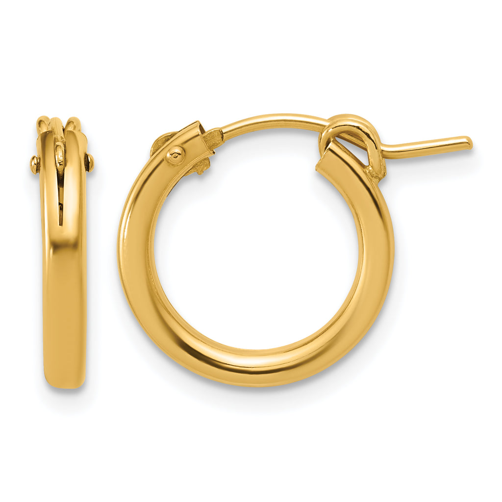 14K Gold Filled 2.30 x 15mm Eurowire Hoop Earrings by Sophia Jewelers
