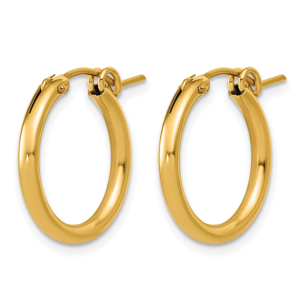 14K Gold Filled 2.30 x 19mm Eurowire Hoop Earrings - view 2
