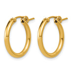 14K Gold Filled 2.30 x 19mm Eurowire Hoop Earrings - view 2