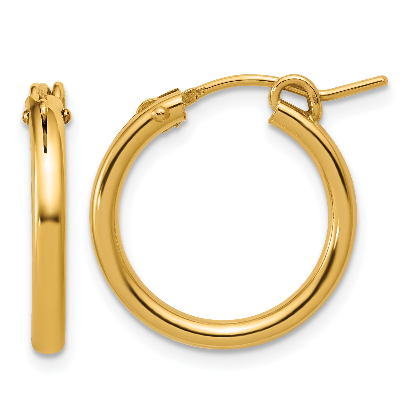 14K Gold Filled 2.30 x 19mm Eurowire Hoop Earrings by Sophia Jewelers Main image