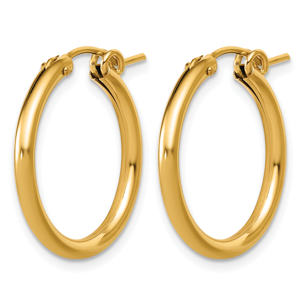 14K Gold Filled 2.30 x 22mm Eurowire Hoop Earrings - view 2
