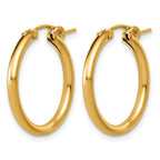 14K Gold Filled 2.30 x 22mm Eurowire Hoop Earrings - view 2