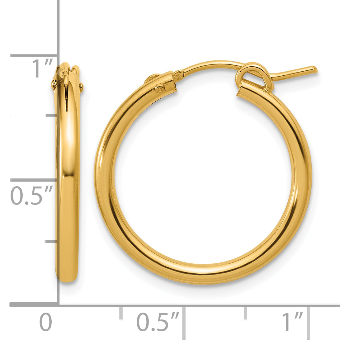 14K Gold Filled 2.30 x 22mm Eurowire Hoop Earrings - view 3