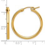 14K Gold Filled 2.30 x 29mm Eurowire Hoop Earrings - view 3