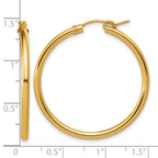 14K Gold Filled 2.30 x 35mm Eurowire Hoop Earrings - view 3