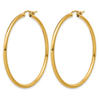 14K Gold Filled 2.30 x 50mm Eurowire Hoop Earrings - view 2