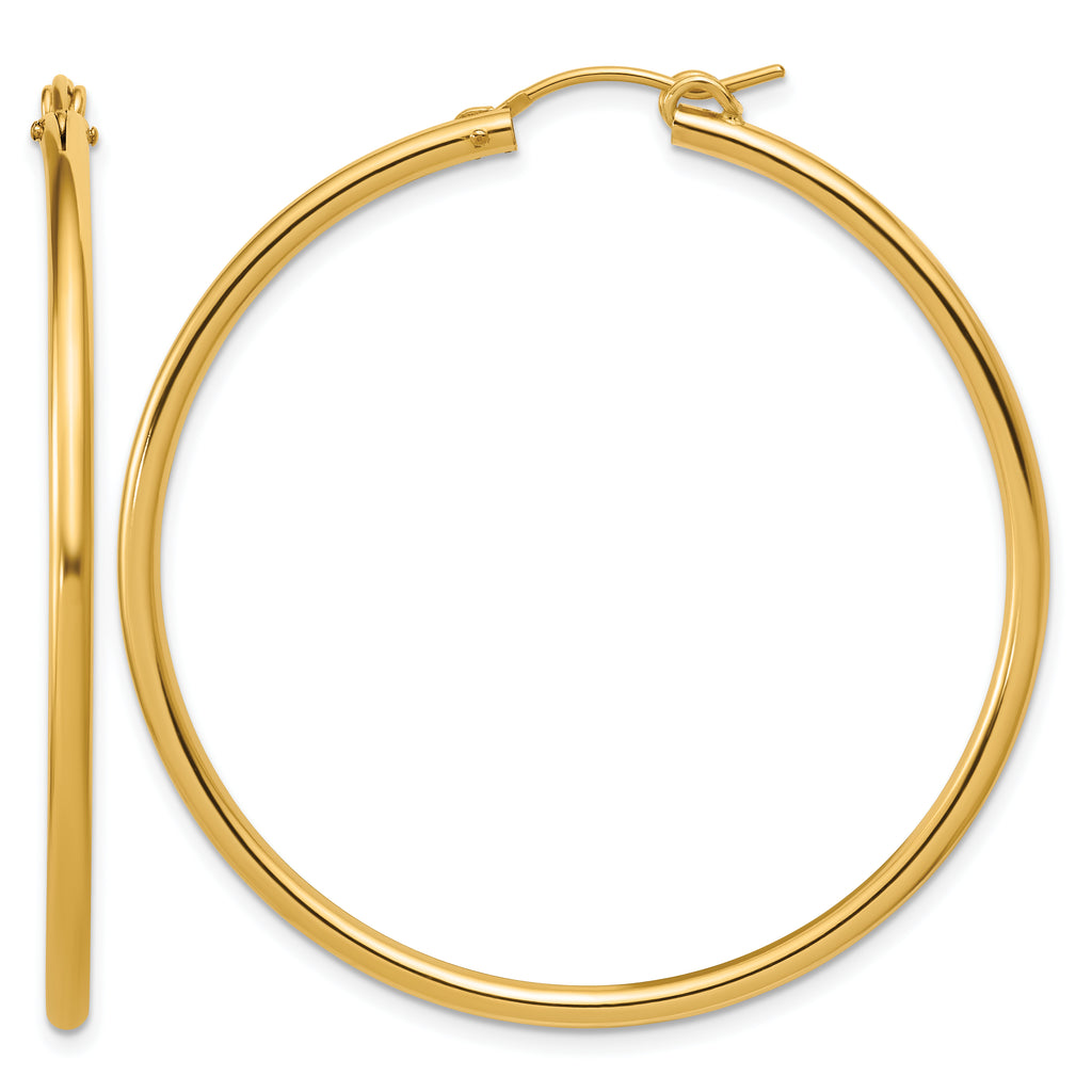 14K Gold Filled 2.30 x 50mm Eurowire Hoop Earrings by Sophia Jewelers