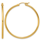 14K Gold Filled 2.30 x 50mm Eurowire Hoop Earrings by Sophia Jewelers