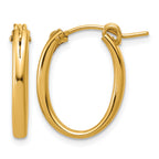 14K Gold Filled 2.30 x 15 x 20mm Oval Eurowire Hoop Earrings by Sophia Jewelers