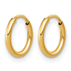 14K Gold Filled 1.25 x 9mm Endless Hoop Earrings - view 2
