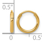 14K Gold Filled 1.25 x 9mm Endless Hoop Earrings - view 3