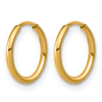 14K Gold Filled 1.25 x 12mm Endless Hoop Earrings - view 2