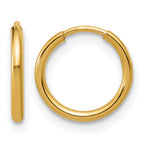 14K Gold Filled 1.25 x 12mm Endless Hoop Earrings by Sophia Jewelers