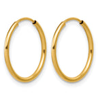 14K Gold Filled 1.25 x 17mm Endless Hoop Earrings - view 2
