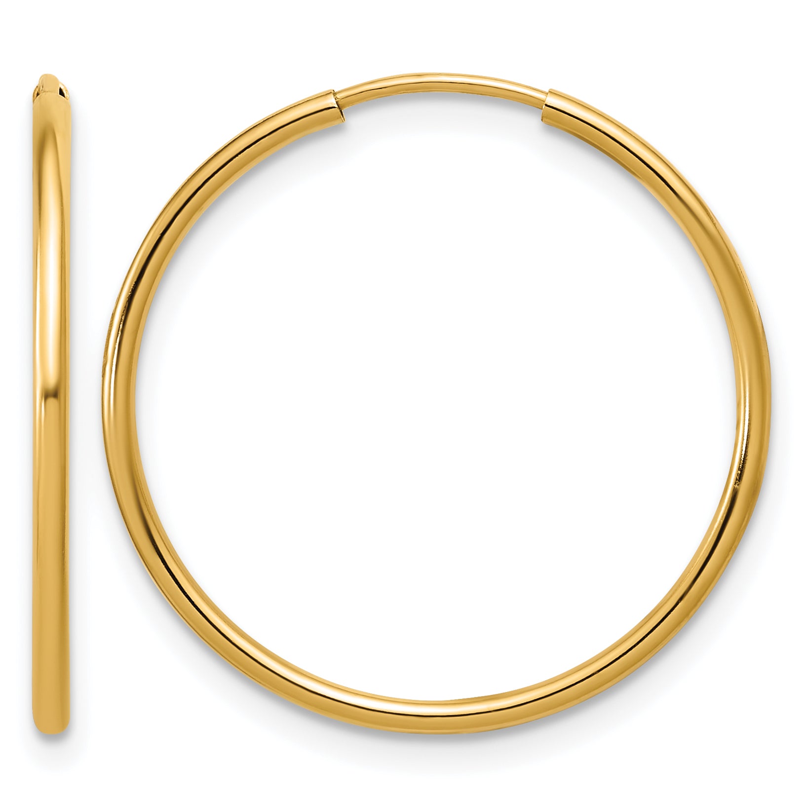 14K Gold Filled 1.25 x 24mm Endless Hoop Earrings by Sophia Jewelers Main image