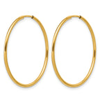 14K Gold Filled 1.25 x 30mm Endless Hoop Earrings - view 2