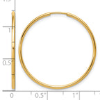 14K Gold Filled 1.25 x 30mm Endless Hoop Earrings - view 3