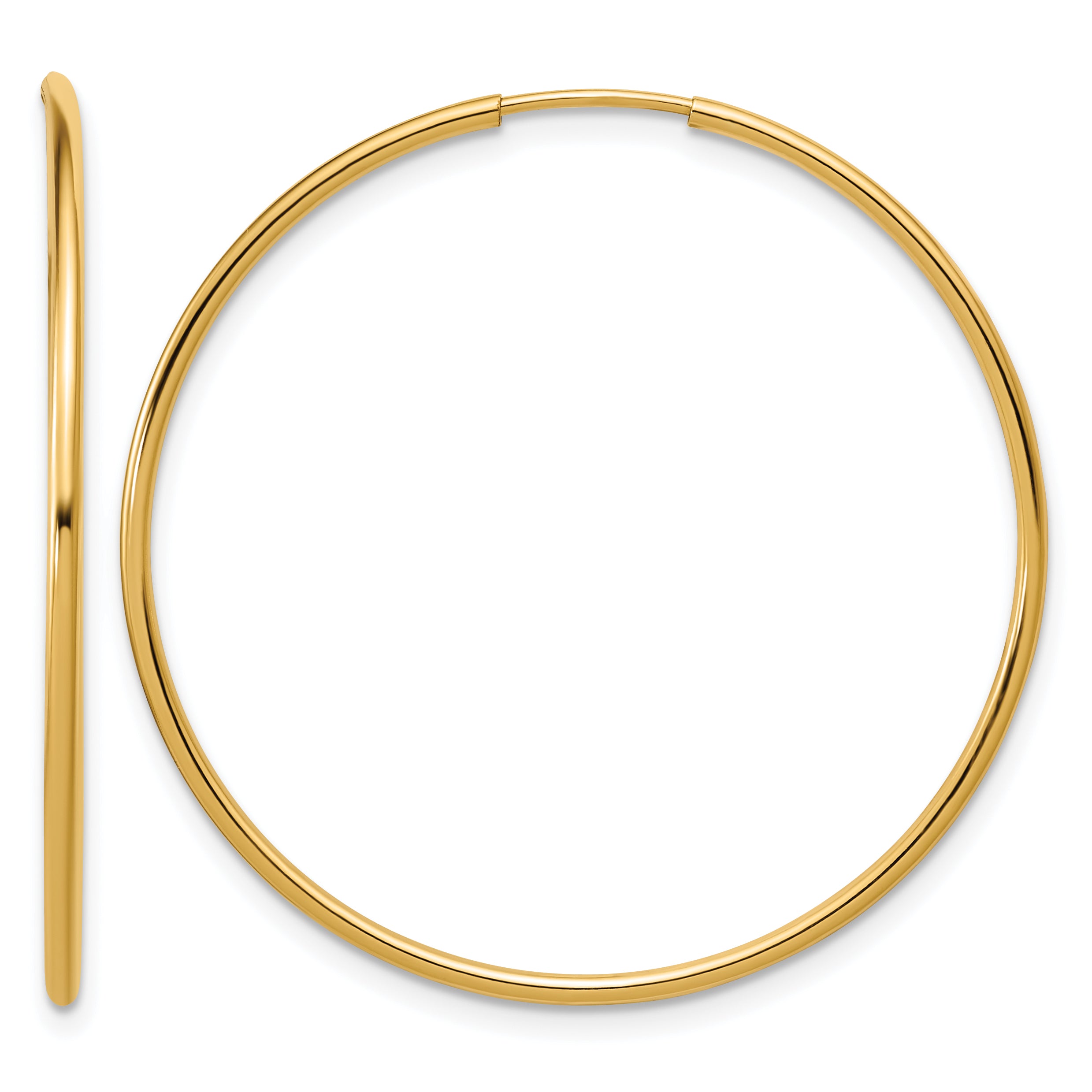 14K Gold Filled 1.25 x 38mm Endless Hoop Earrings by Sophia Jewelers Main image