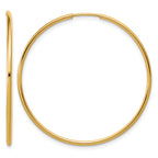 14K Gold Filled 1.25 x 38mm Endless Hoop Earrings by Sophia Jewelers