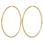 14K Gold Filled 1.25 x 50mm Endless Hoop Earrings - view 2