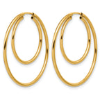 14K Gold Filled 1.30 x 20 & 30mm Double Endless Hoop Earrings - view 2