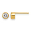 14K Gold Filled 4.50mm CZ Bezel Post Earrings by Sophia Jewelers