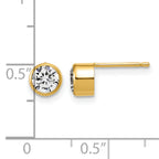 14K Gold Filled 5.60mm CZ Bezel Post Earrings - view 3