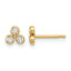 14K Gold Filled 5.25mm Triple CZ Post Earrings by Sophia Jewelers