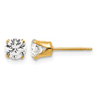 14K Gold Filled 5mm CZ Stud Post Earrings by Sophia Jewelers