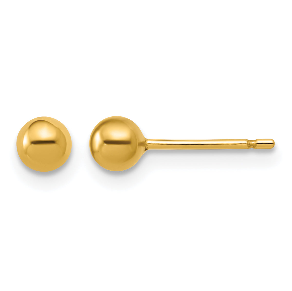 14K Gold Filled 4mm Ball Post Earrings by Sophia Jewelers