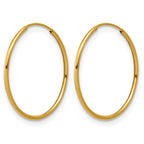 14K Gold Filled 1.0 x 20mm Endless Hoop Earrings - view 2