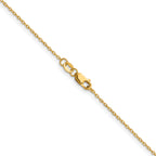 14K Gold Filled Flat Cable Chain Necklace in 1.2mm Width - view 2