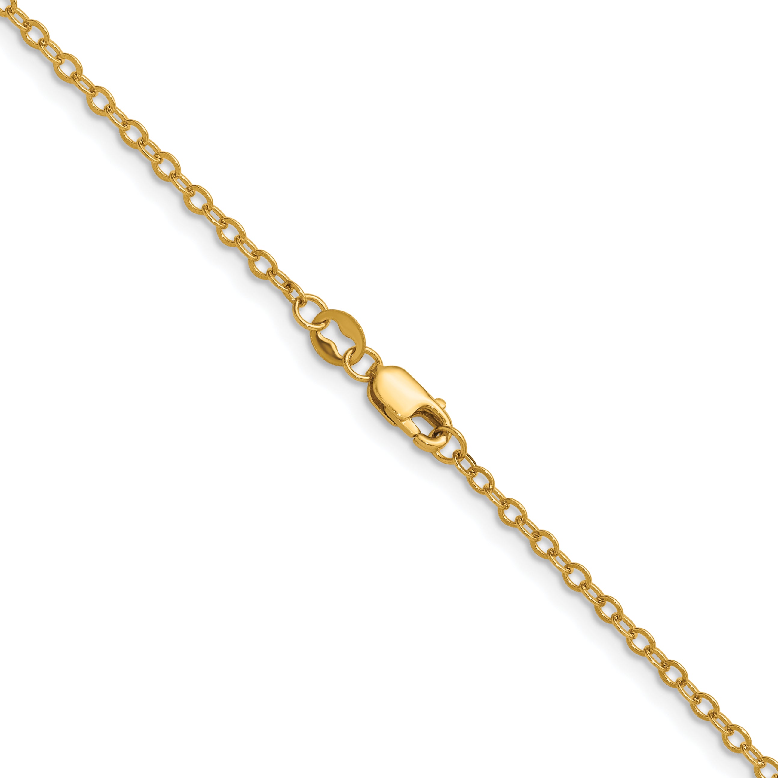 14K Gold Filled Flat Cable Chain Necklace in 2.0mm Width - view 2