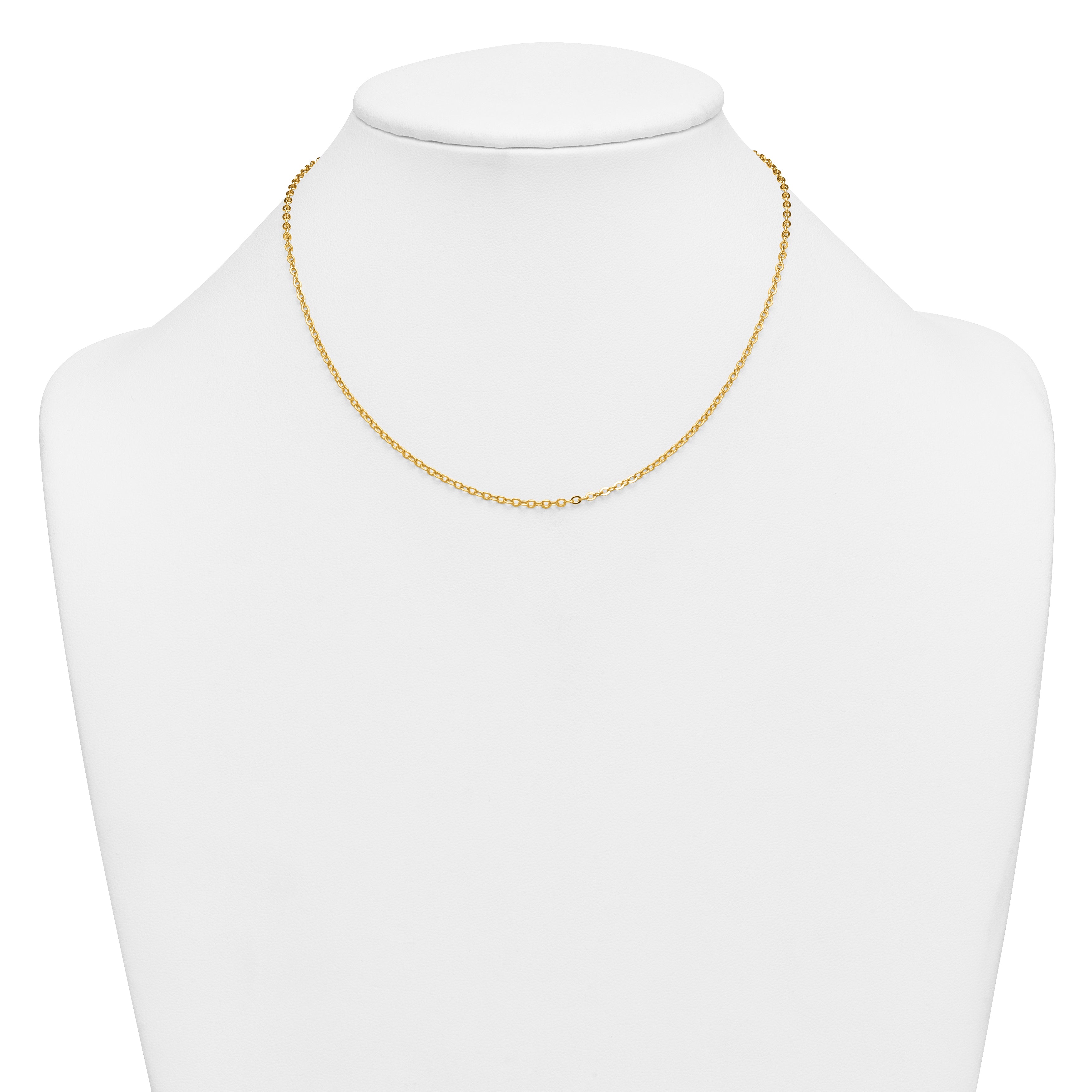 14K Gold Filled Flat Cable Chain Necklace in 2.0mm Width - view 3