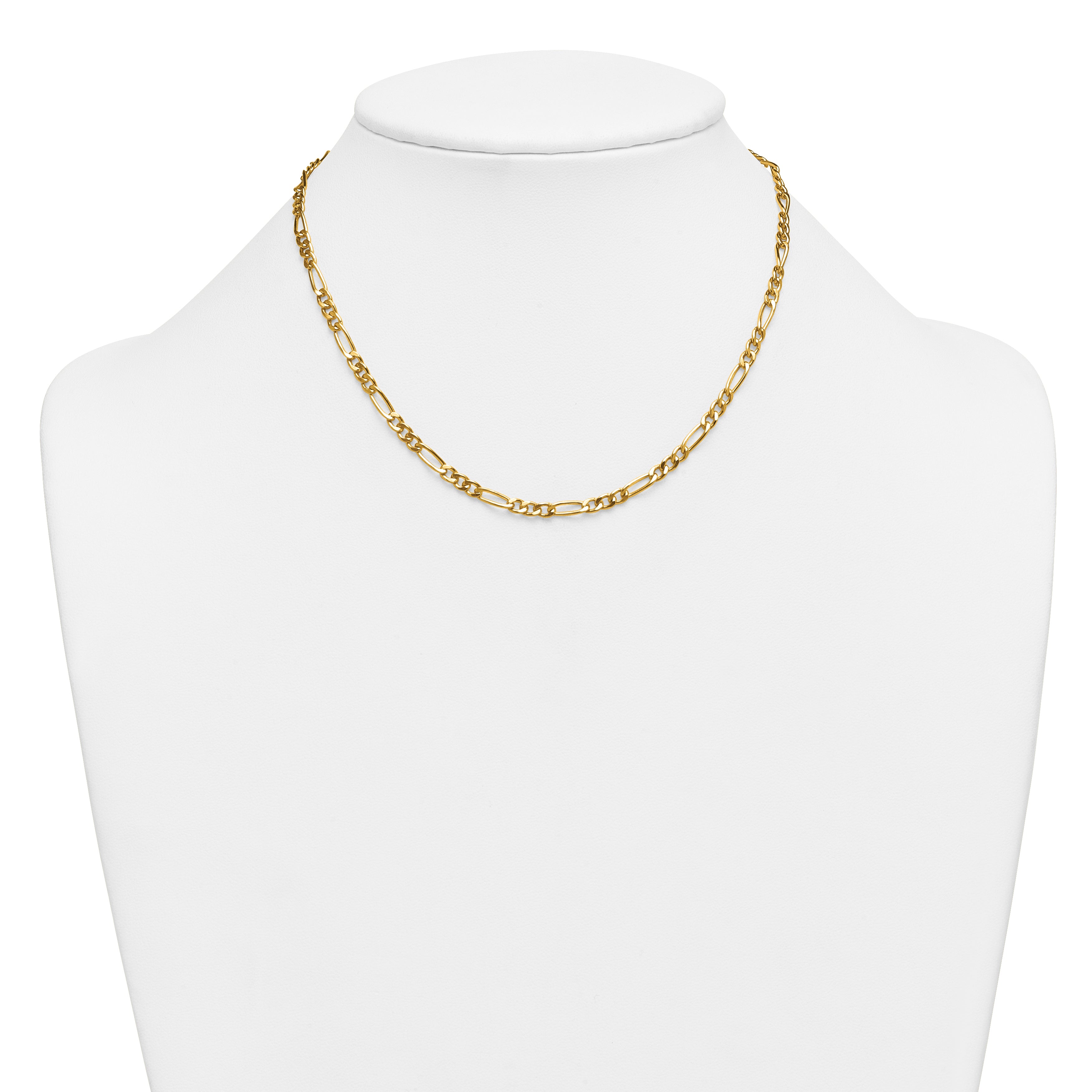 14K Gold Filled Figaro Chain Necklace in 3.75mm Width - view 3